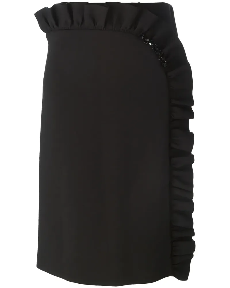 Simone Rocha Rock mit Rüschen - Schwarz Schwarz