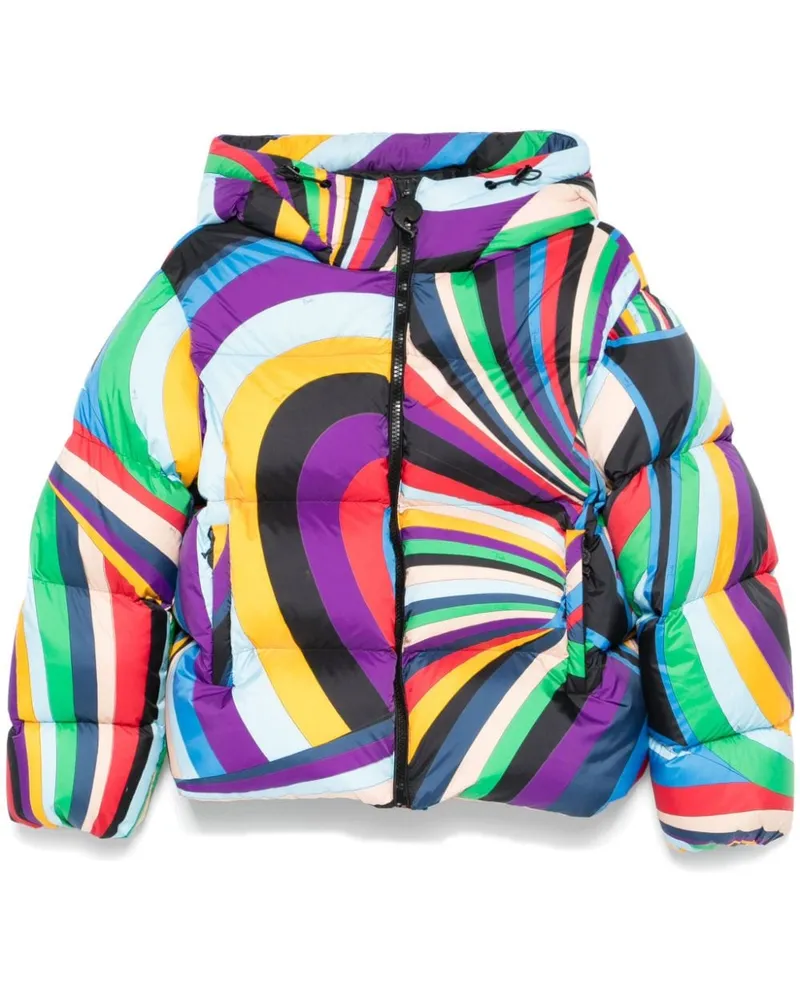 Emilio Pucci Gefütterte Jacke mit Iride-Print - Grün Grün