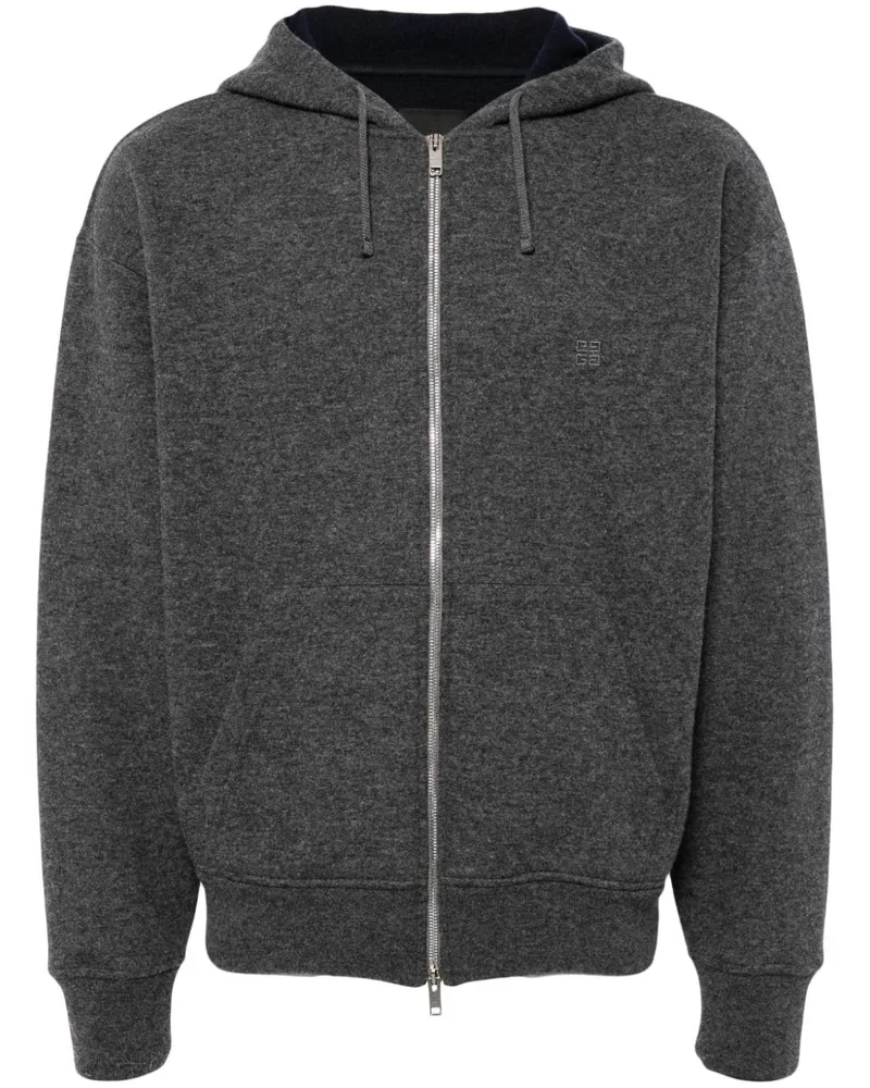 Givenchy Kapuzenjacke mit Logo-Stickerei - Grau Grau