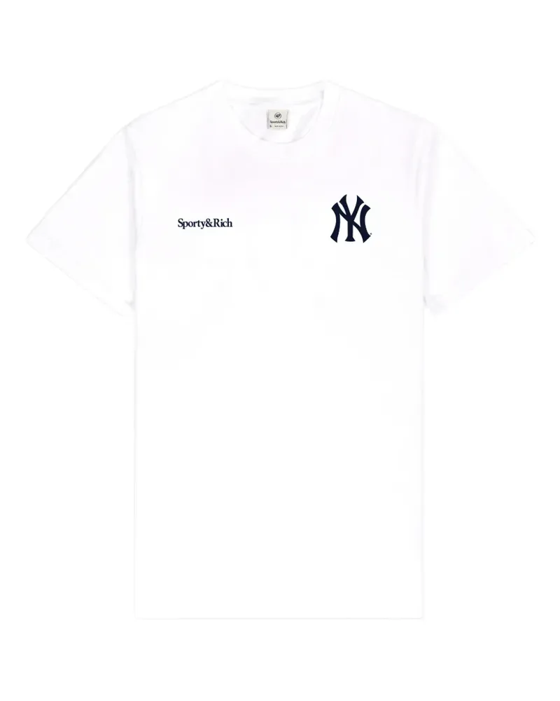 SPORTY & RICH T-Shirt mit Logo-Detail - Weiß Weiß