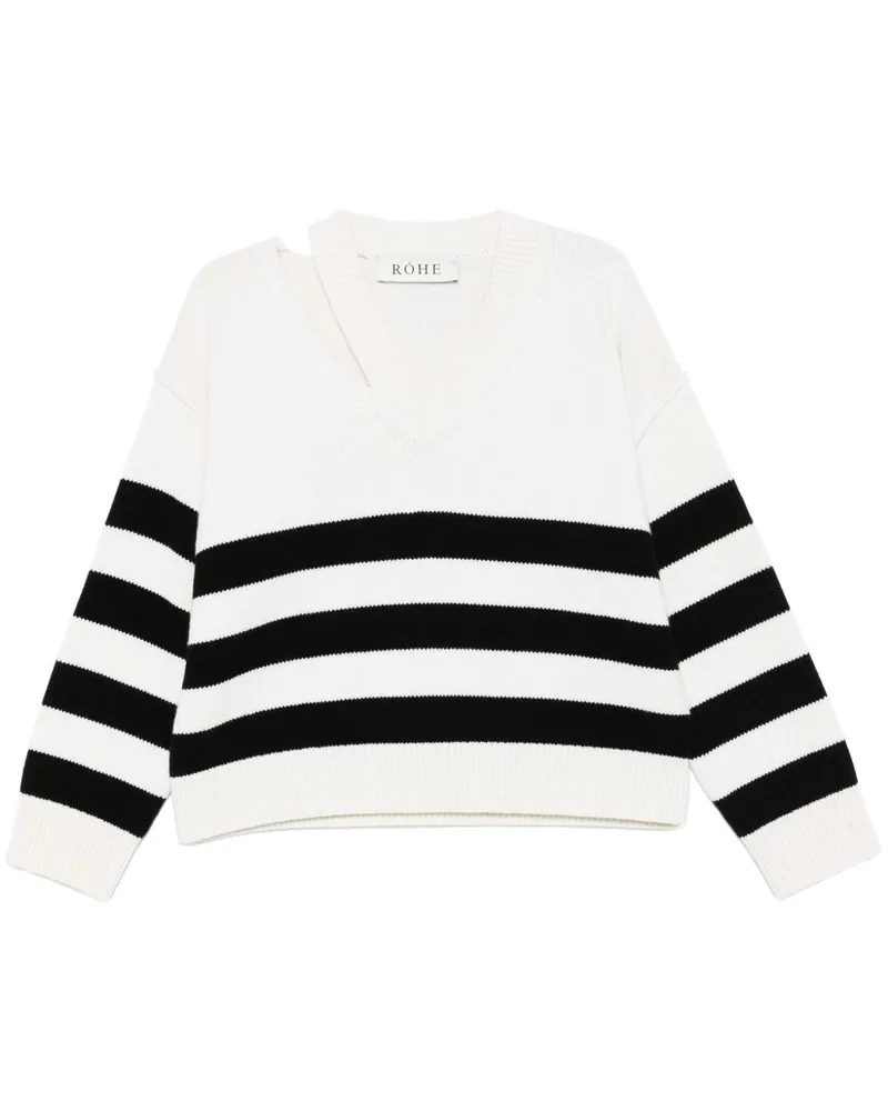 Róhe Pullover im Deconstructed-Look - Weiß Weiß