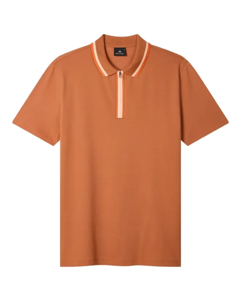Paul Smith Poloshirt mit gestreiftem Kragen - Braun Braun