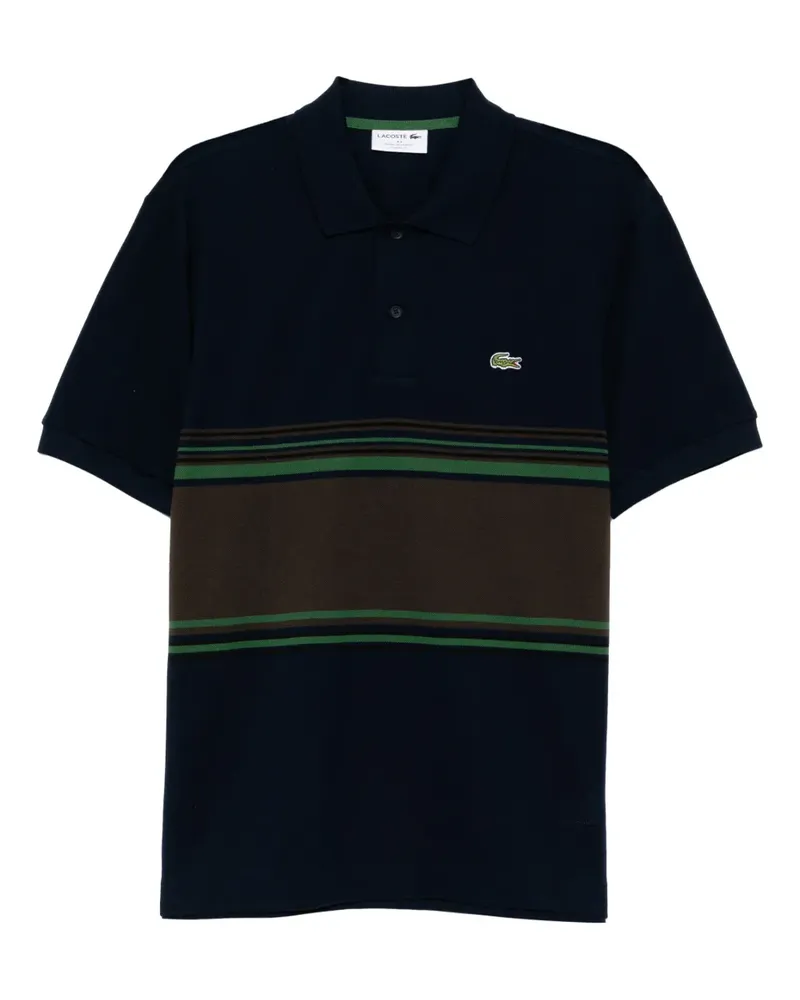 Lacoste Gestreiftes Poloshirt - Blau Blau
