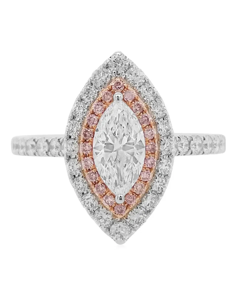HYT Jewelry 18kt Weißgoldring mit Diamanten - Silber Silber