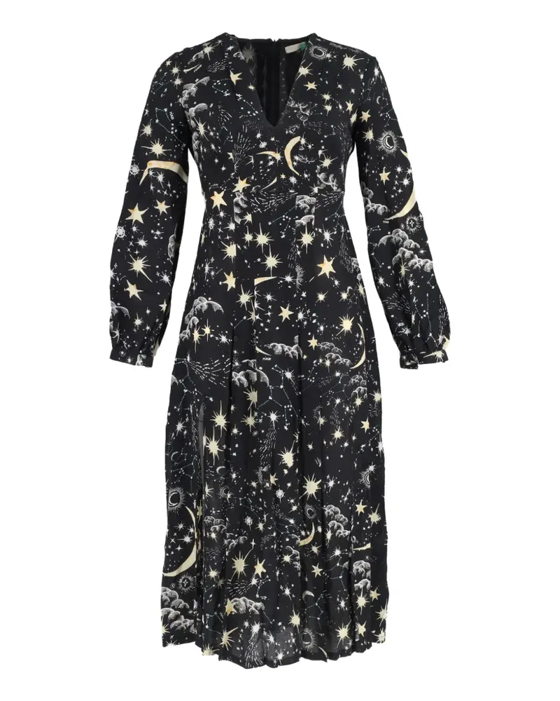 RIXO Constellation long-sleeve dress - Schwarz Schwarz