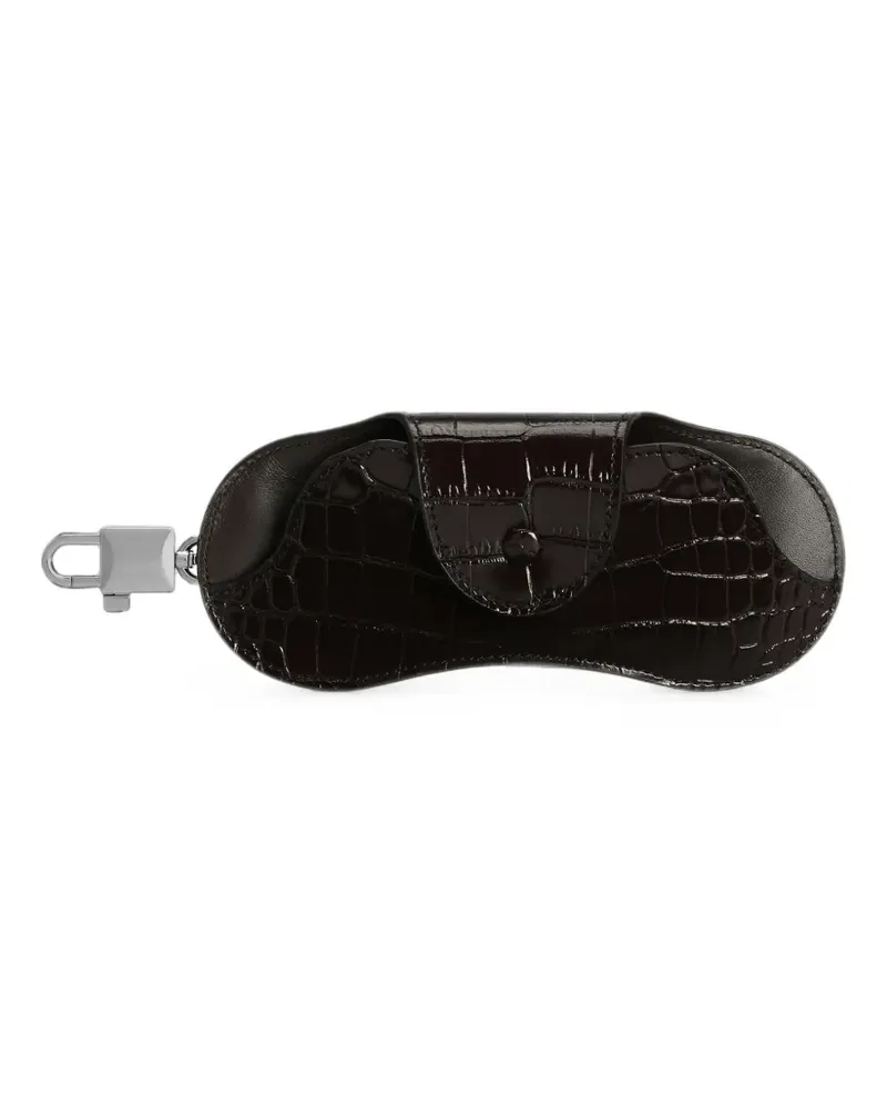 Dolce & Gabbana Brillenetui aus Alligatorleder - Braun Braun