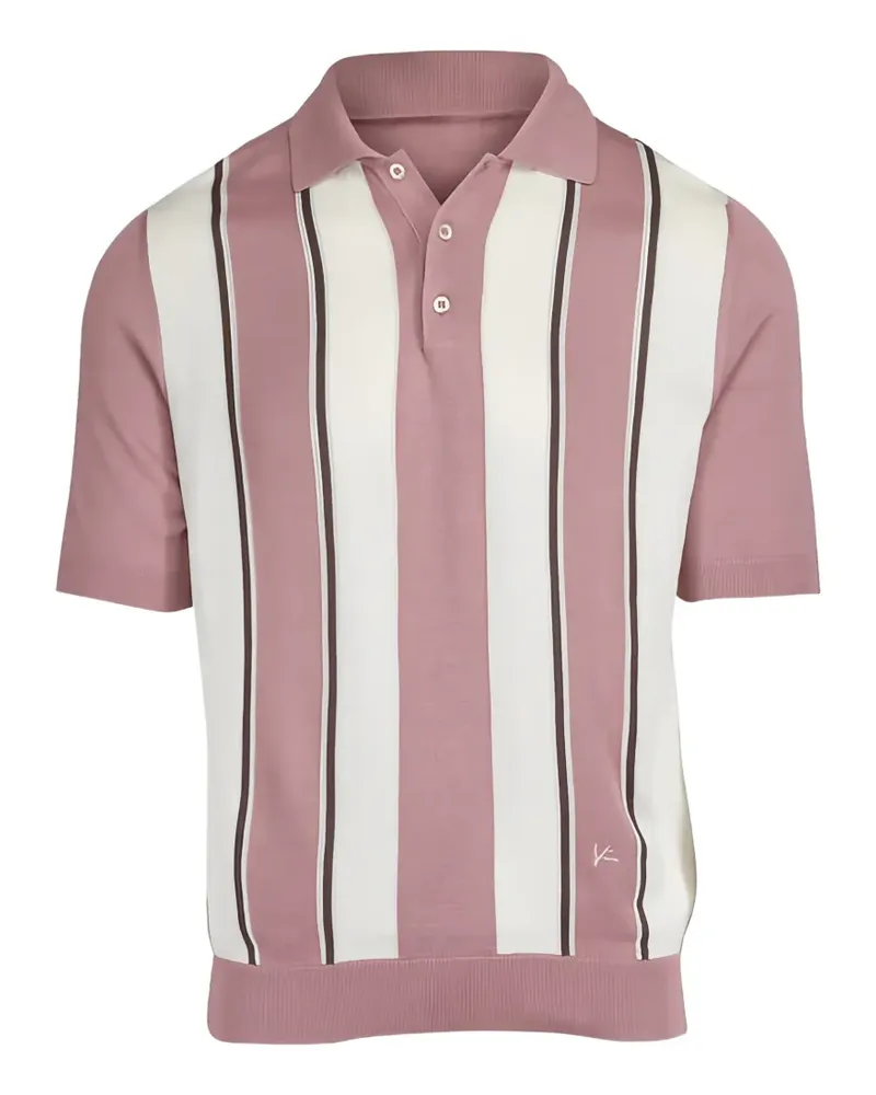 Isaia striped polo shirt - Rosa Rosa