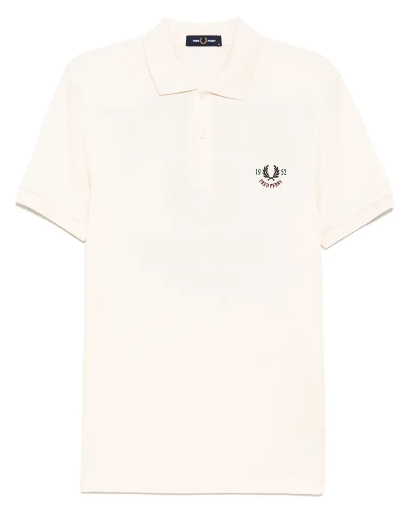 Fred Perry Besticktes Poloshirt - Weiß Weiß