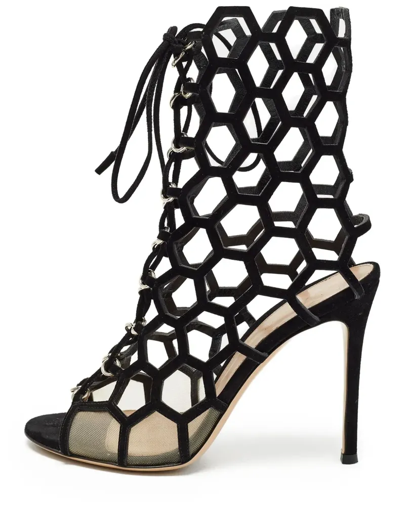 Gianvito Rossi Pre-owned Sandalen mit Cut-Out 100mm - Schwarz Schwarz
