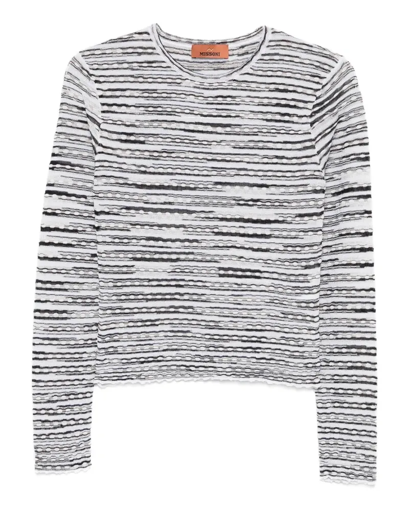Missoni Gestreifter Pullover - Weiß Weiß
