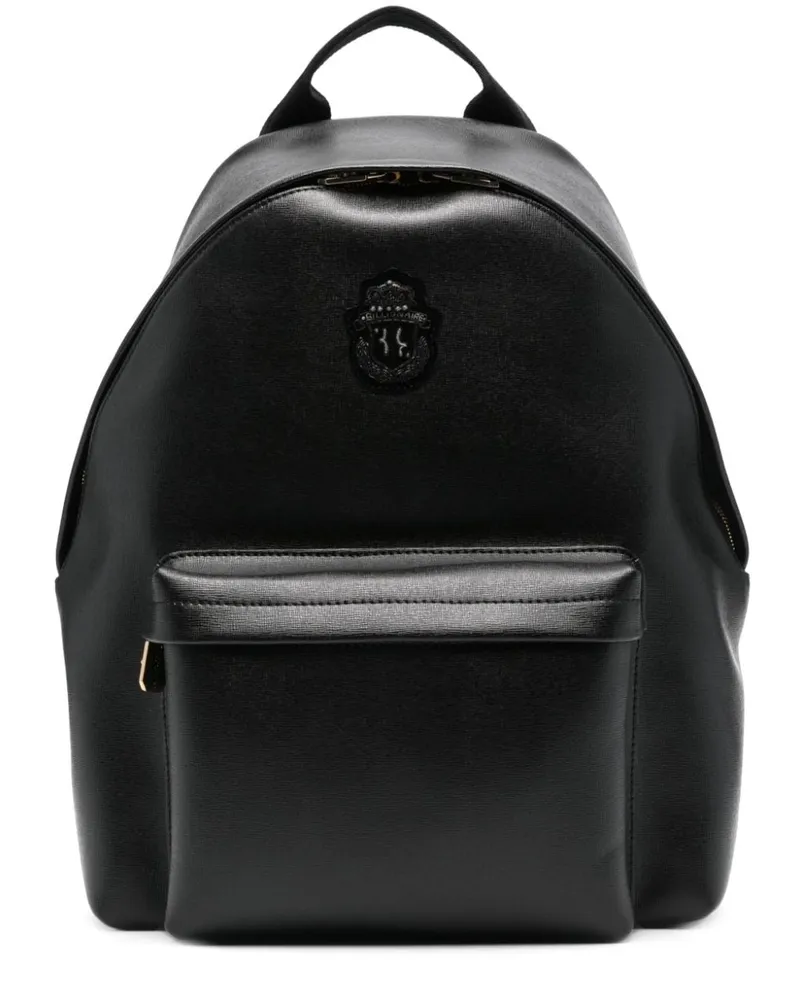 Billionaire Rucksack aus Leder - Schwarz Schwarz