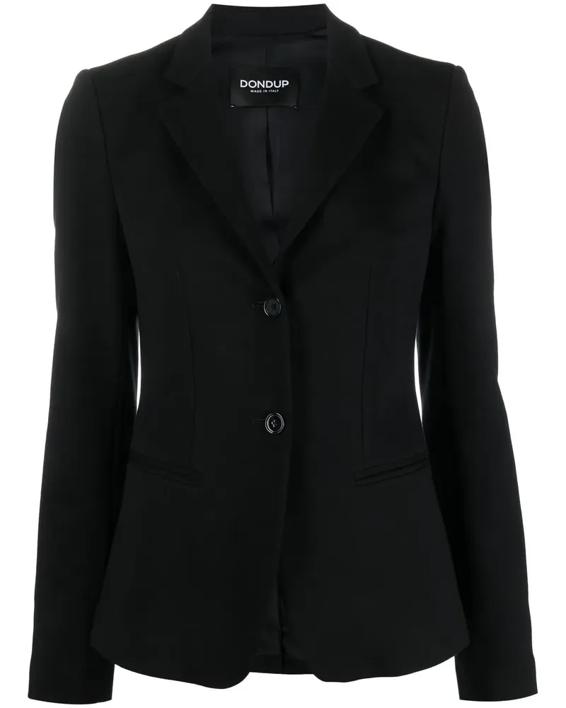 Dondup Einreihiger Blazer - Schwarz Schwarz