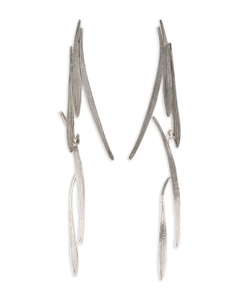 Wouters & Hendrix leaf-effect earrings - Silber Silber
