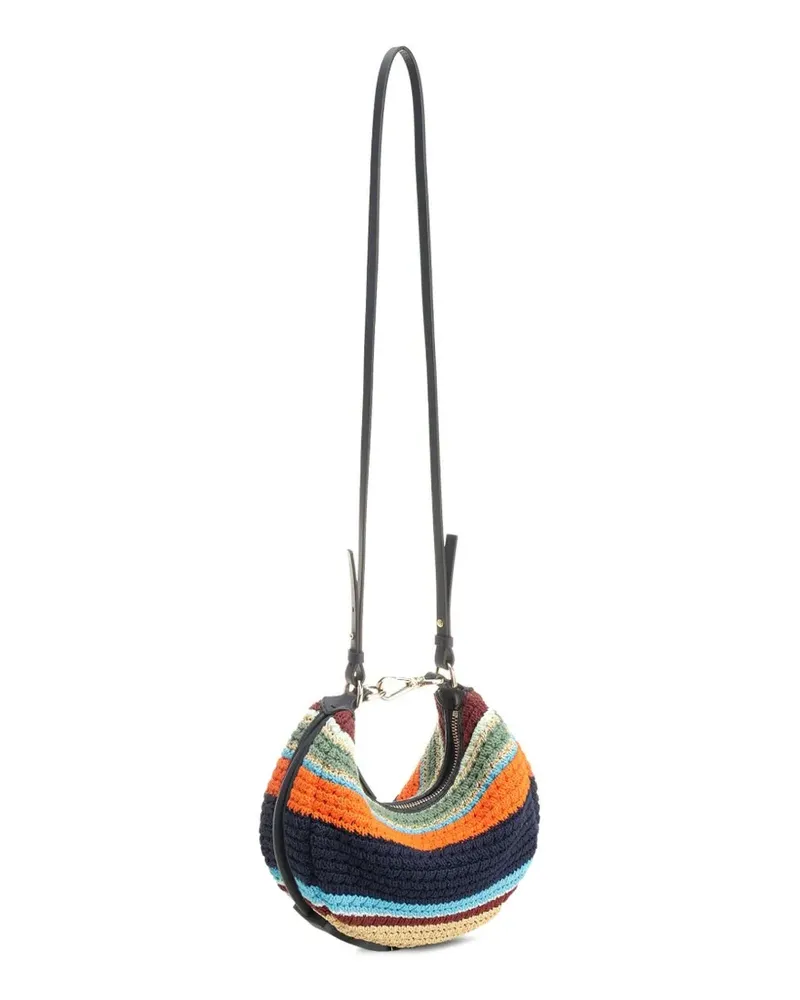 Fendi Gestreifte graph Mini-Tasche - Blau Blau