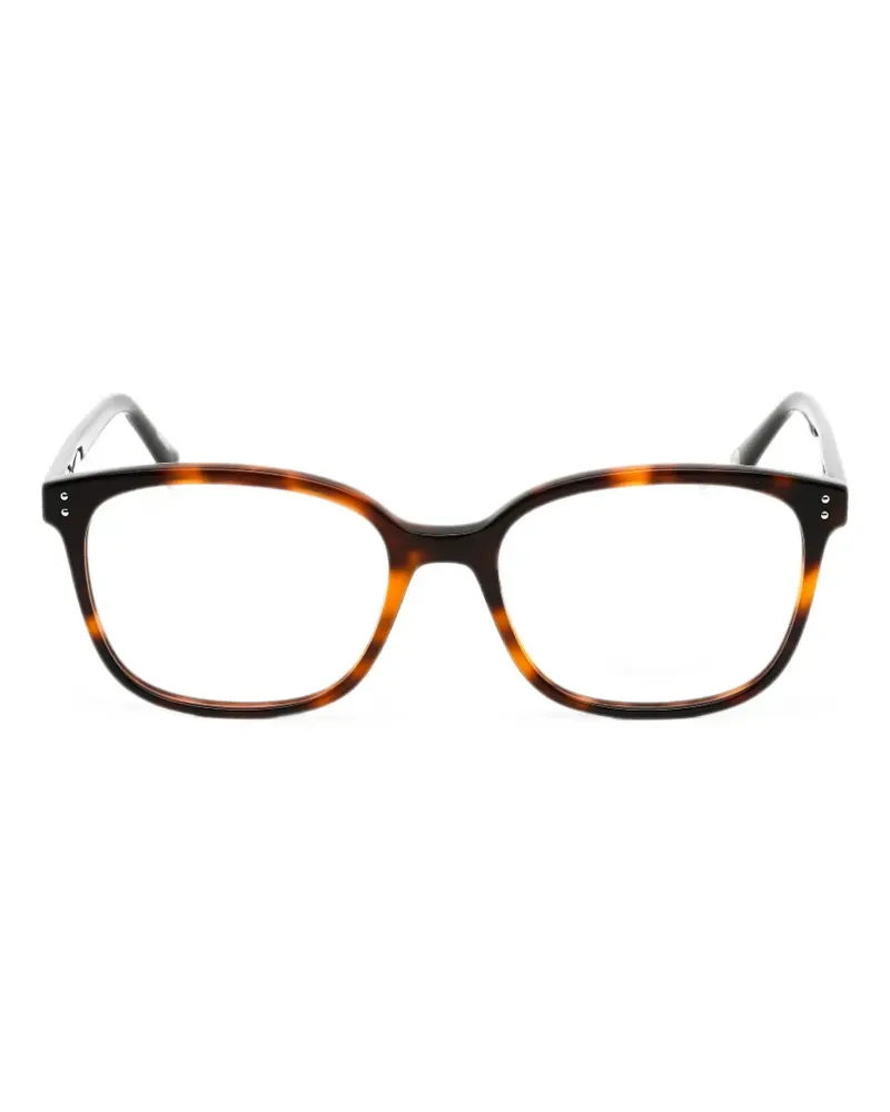 Pepe Jeans tortoiseshell-effect rectangle-frame glasses - Braun Braun