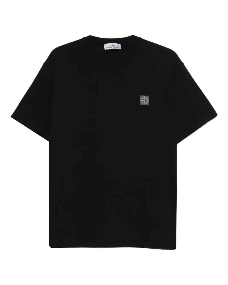 Stone Island logo-patch T-shirt - Schwarz Schwarz