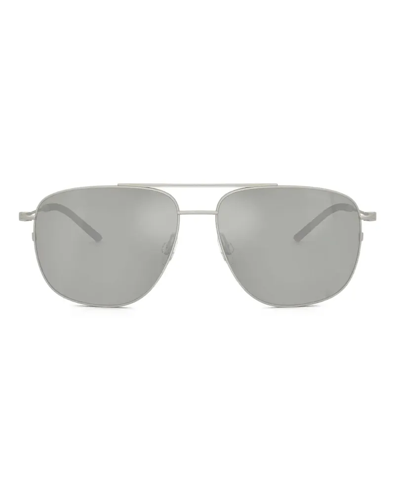 Moncler Alumni Pilotenbrille mit Doppelsteg - Silber Silber