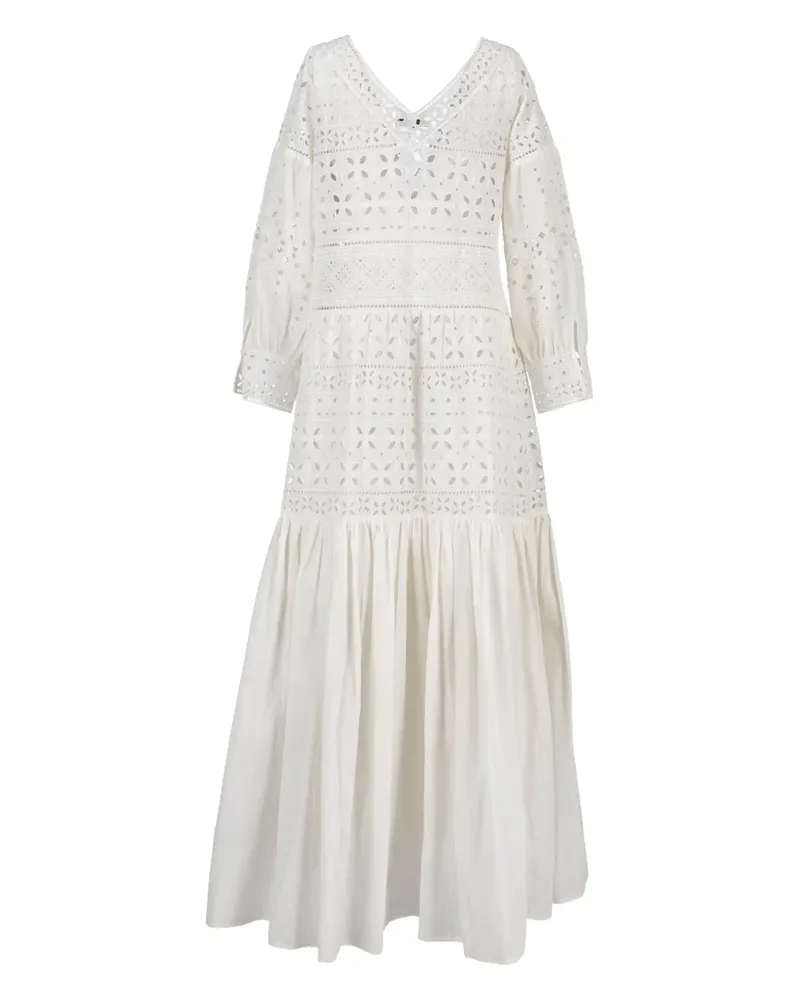 Ermanno Scervino Pre-owned Sangallo Kleid mit Puffärmeln - Weiß Weiß