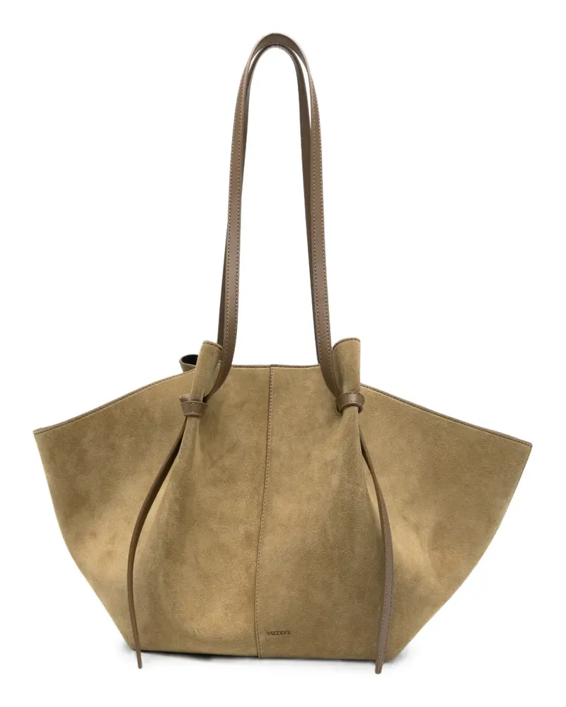 YUZEFI large Mochi leather shoulder bag - Grün Grün