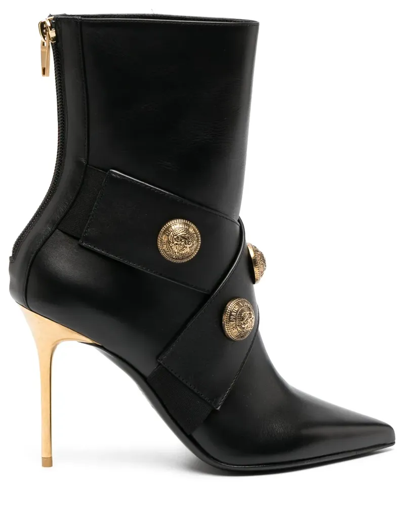 Balmain Stiefel mit spitzer Kappe - Schwarz Schwarz