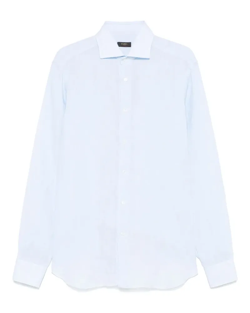 BARBA Hemd aus Leinen - Blau Blau