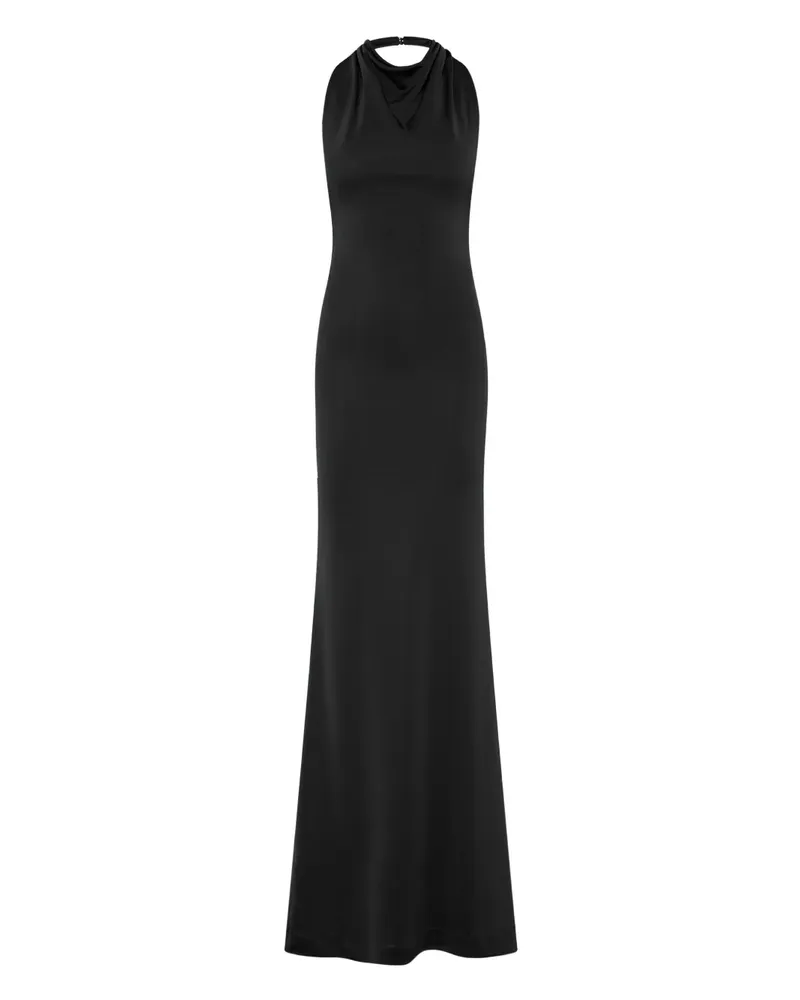 Rebecca Vallance Ärmelloses Erin Abendkleid mit Wasserfallausschnitt - Schwarz Schwarz