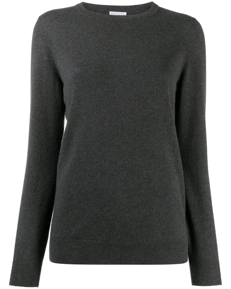 Brunello Cucinelli Schmaler Kaschmirpullover - Grau Grau