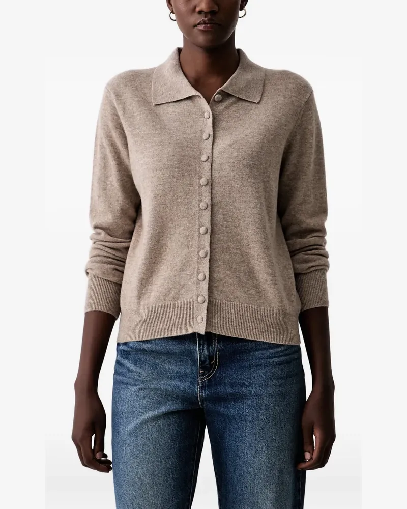 VICOLO button-up collared cardigan - Nude Nude