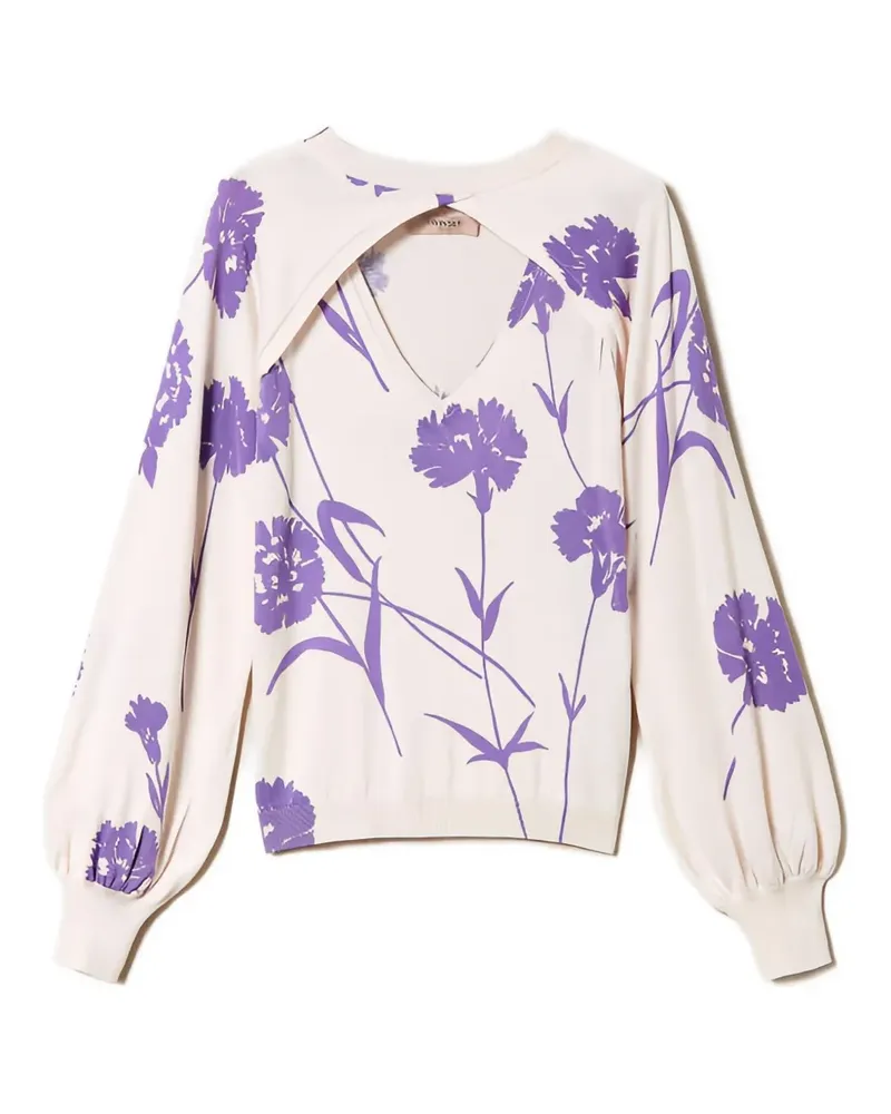 Twin-Set Tanktops mit Blumen-Print (2er-Set) - Nude Nude