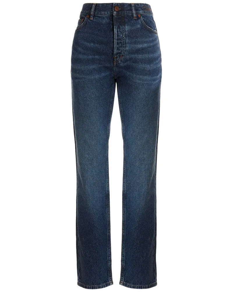 Chloé Jeans mit Logo-Stickerei - Blau Blau