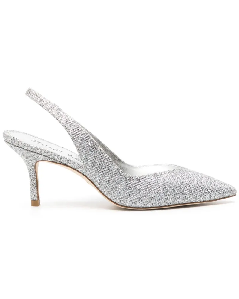 Stuart Weitzman Eva Slingback-Pumps 75mm - Silber Silber
