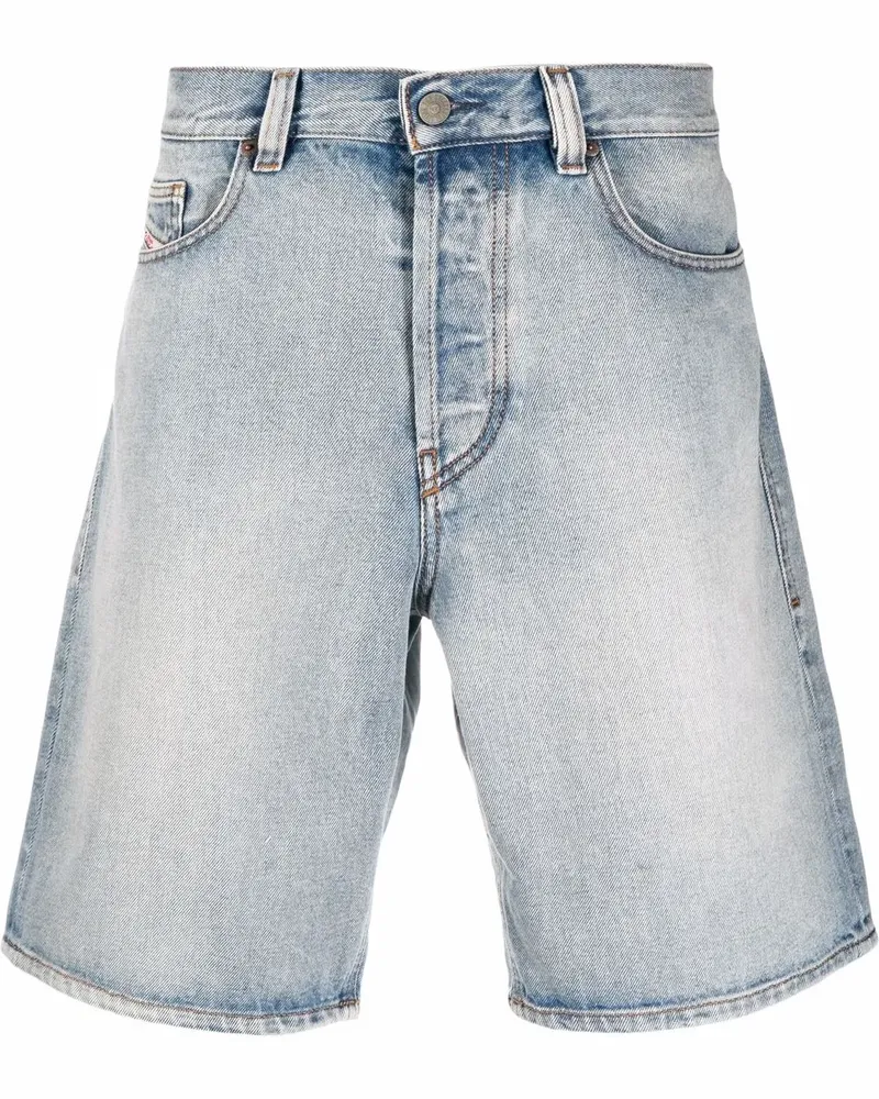 Diesel Jeans-Shorts mit weitem Bein - Blau Blau