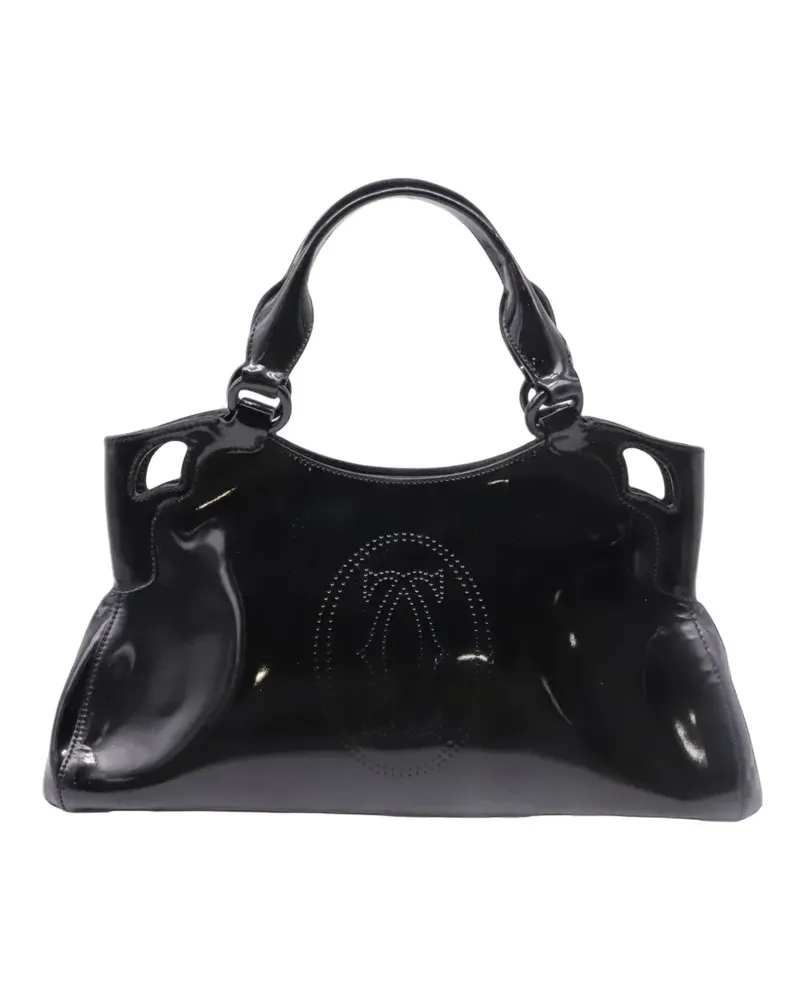 Cartier Marcello De  patent leather tote bag - Schwarz Schwarz