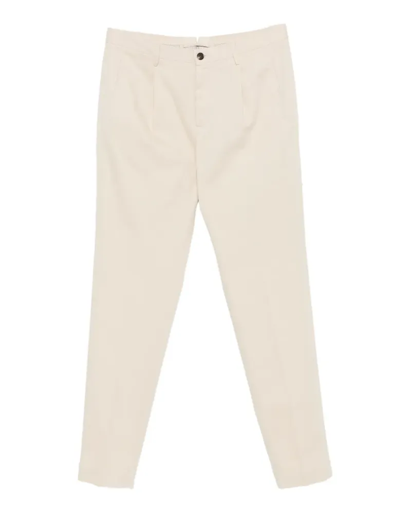 Incotex Straight-Leg-Hose mit Falten - Nude Nude