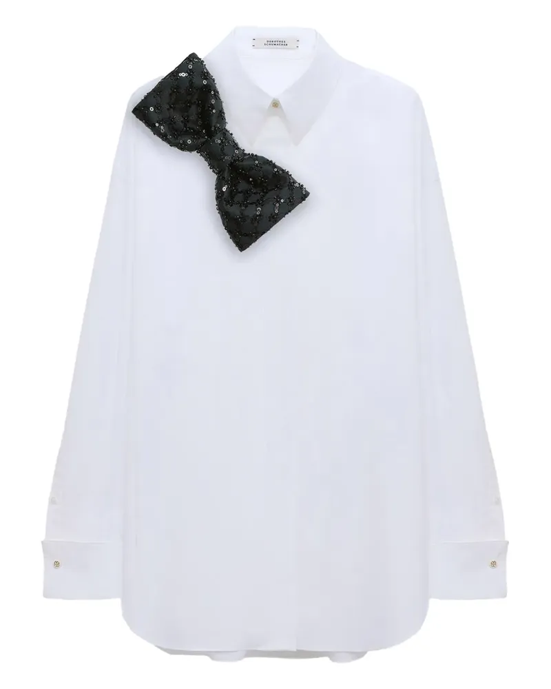Dorothee Schumacher Poplin Power sequin bow blouse - Weiß Weiß
