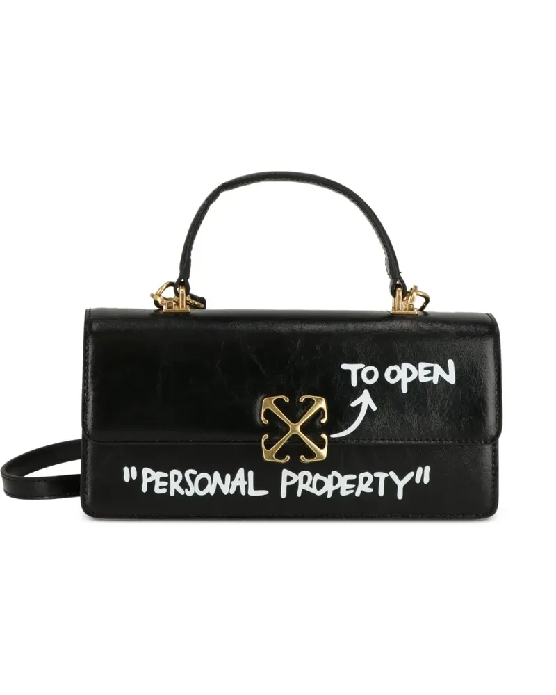 OFF-WHITE Arrows logo-plaque tote bag - Schwarz Schwarz