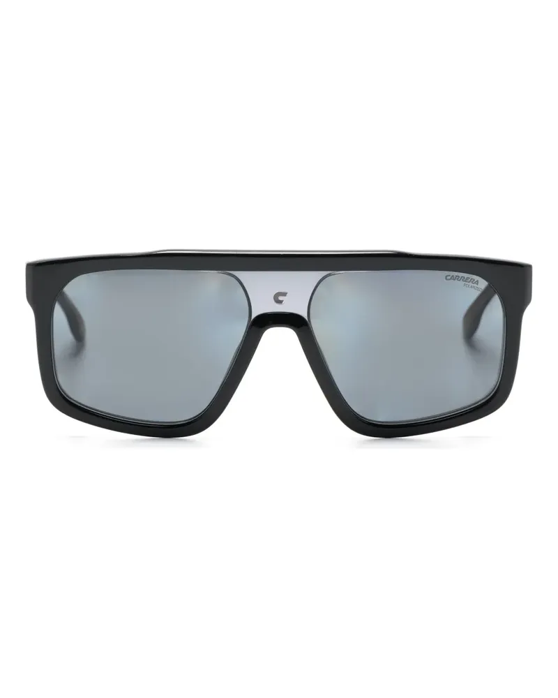 Carrera Sonnenbrille mit Shield-Gestell - Schwarz Schwarz