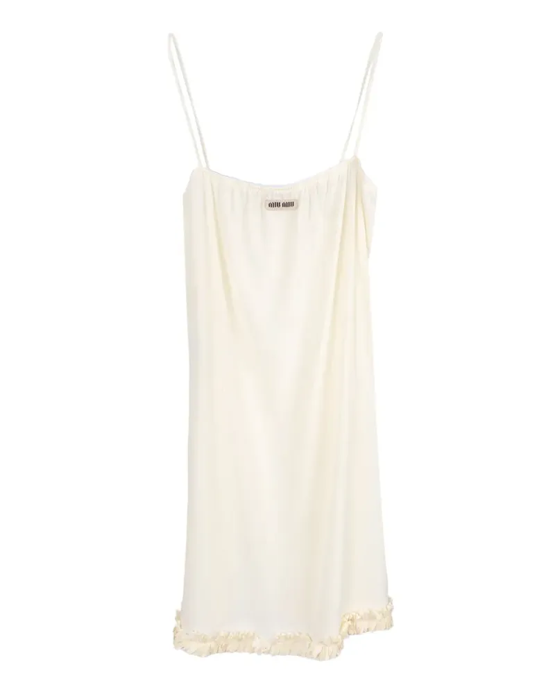 Miu Miu Besticktes Marocain Kleid - Nude Nude