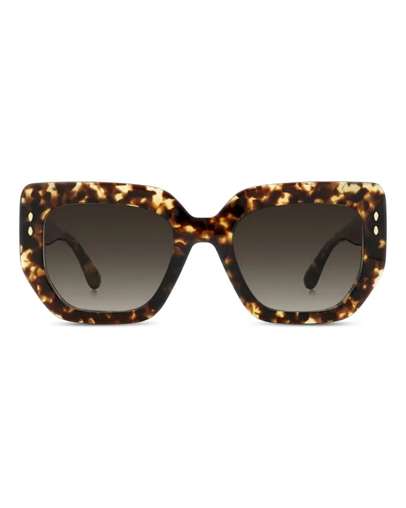 Isabel Marant Eckige Sonnenbrille in Schildpattoptik - Braun Braun