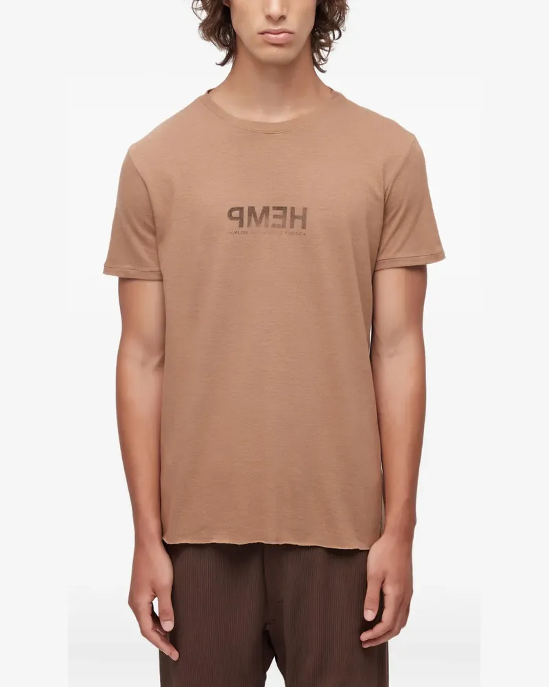 Osklen Hemp T-Shirt mit Print - Braun Braun