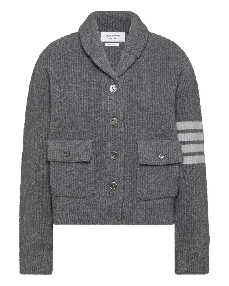 Thom Browne 4-Bar Bomberjacke mit Schalkragen - Grau Grau