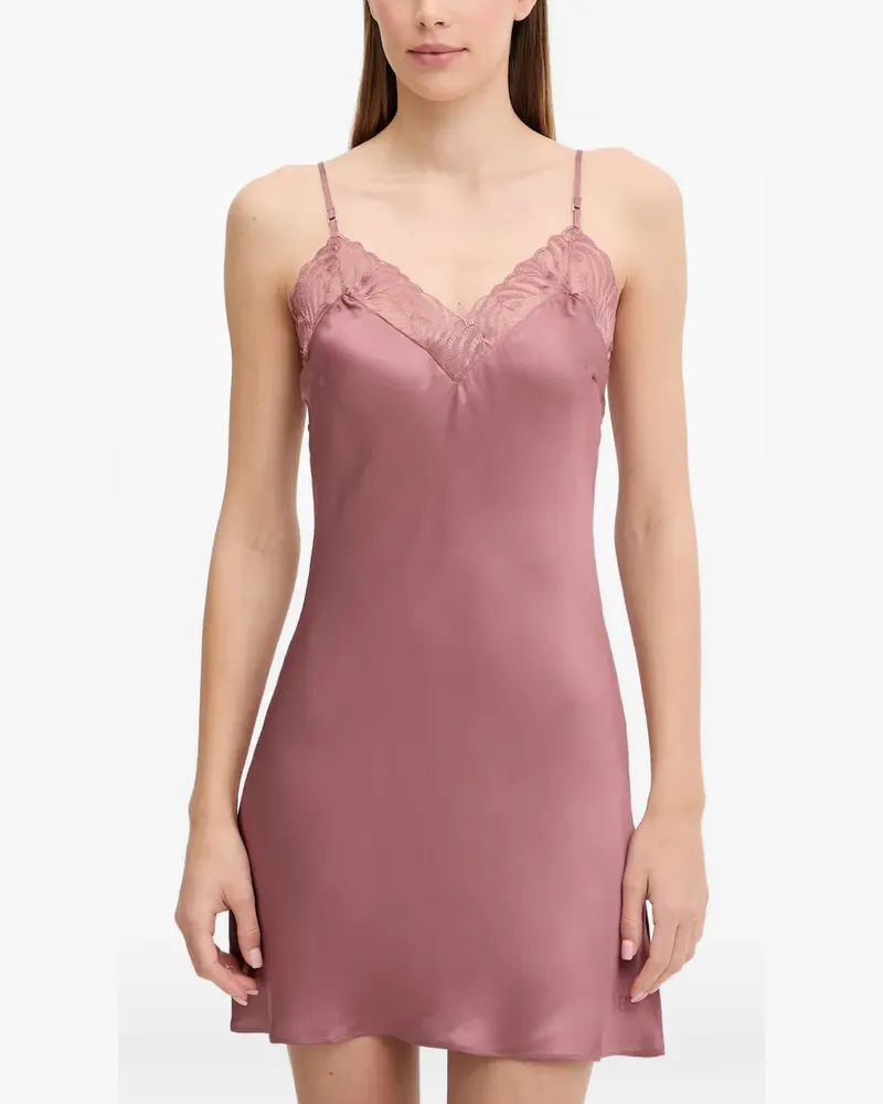 Chantelle Legend lace-trim satin nightdress - Rosa Rosa