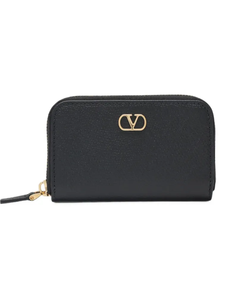 Valentino Garavani VLogo Signature leather wallet - Schwarz Schwarz