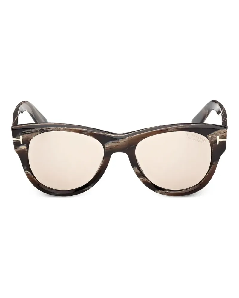 Tom Ford Sonnenbrille mit rundem Gestell - Braun Braun