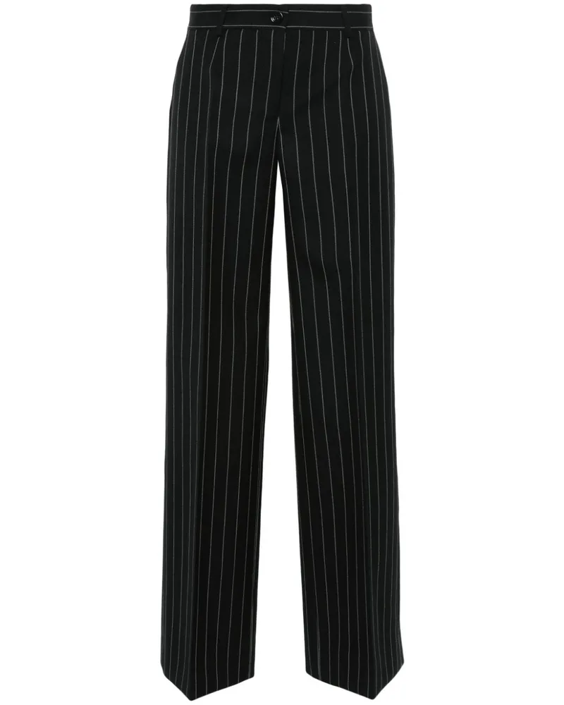 Dolce & Gabbana Gerade Hose mit Nadelstreifen - Schwarz Schwarz