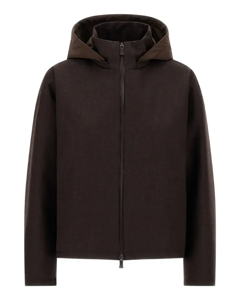 Herno Flanelljacke mit Kapuze - Braun Braun