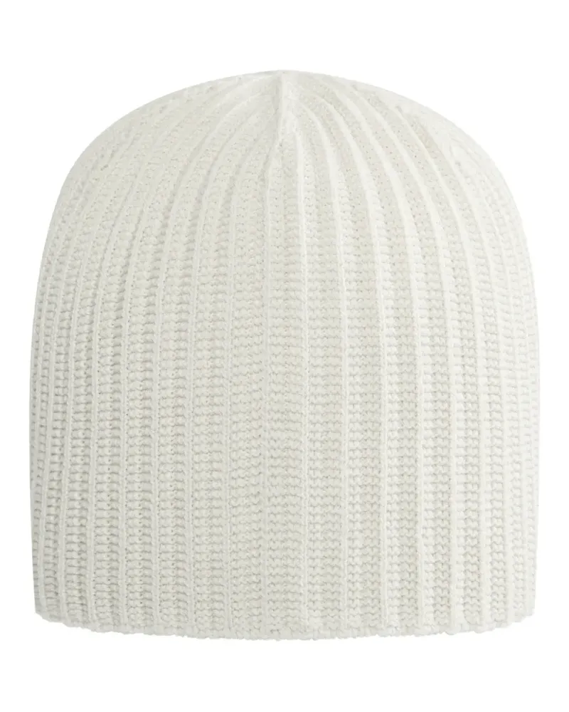 Issey Miyake Penne ribbed beanie hat - Weiß Weiß