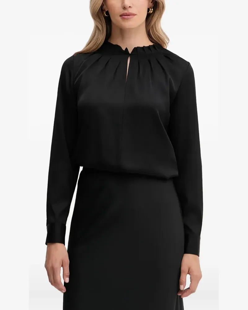 HUGO BOSS Bluse aus Seide - Schwarz Schwarz