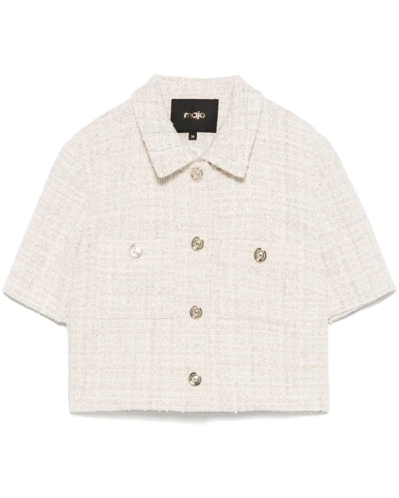 Maje Tweed-Jacke - Nude Nude