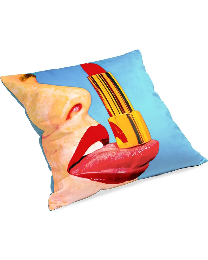 Seletti x Toiletpaper Tongue Kissen - Blau Blau